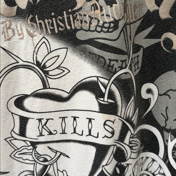 Y2K Ed Hardy x Christian Audigier Skulls T-Shirt - Picture 6 of 12